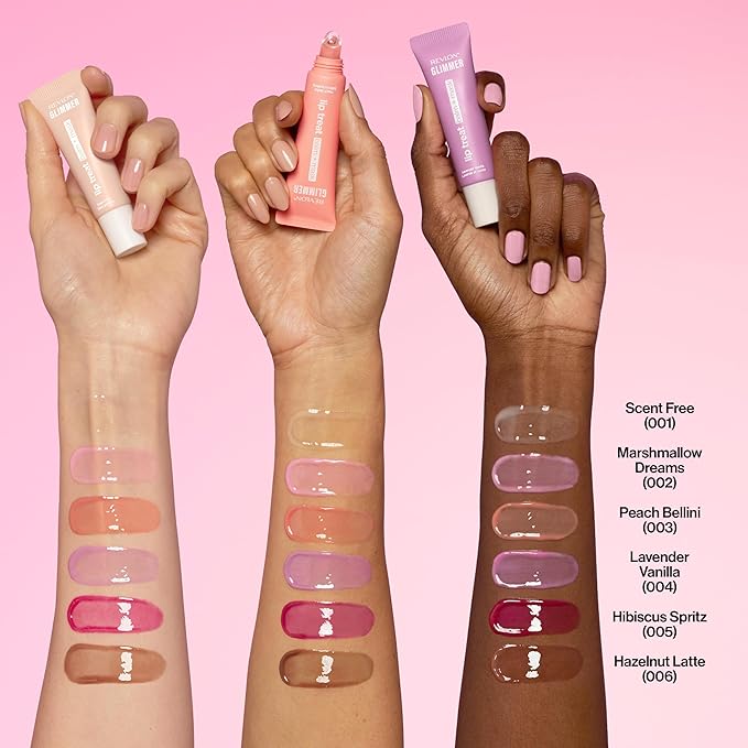 Revlon Glimmer Lip Treat Balm + Mask™, Overnight Peptide Lip Treatment, Hydrating, 004 Lavender Vanilla, 0.4 fl oz