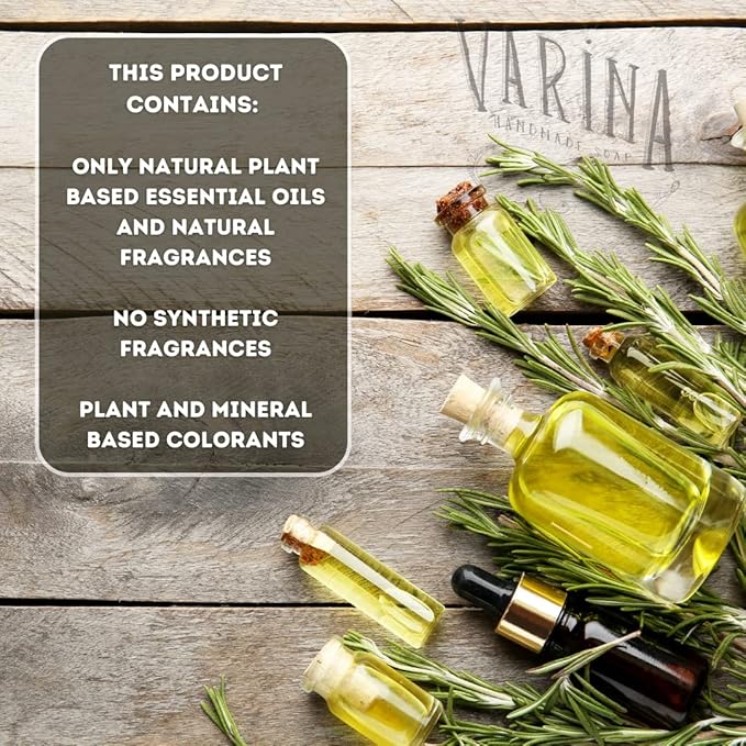 Varina Natural Tobacco Trail Bar Soap - Gentle Cleansing for Sensitive Skin, Earthy Scents - 3 Pack