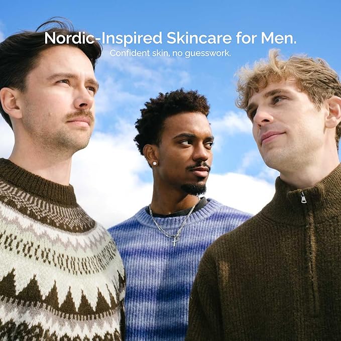 Nordisk Element Men’s Moisturizing Day Cream | Deep Hydration Mens Face Moisturizer with Hyaluronic Acid & Rowan Berry | Lightweight Non-Greasy Face Cream for All Skin Types, Vegan & Clean, 1.7oz