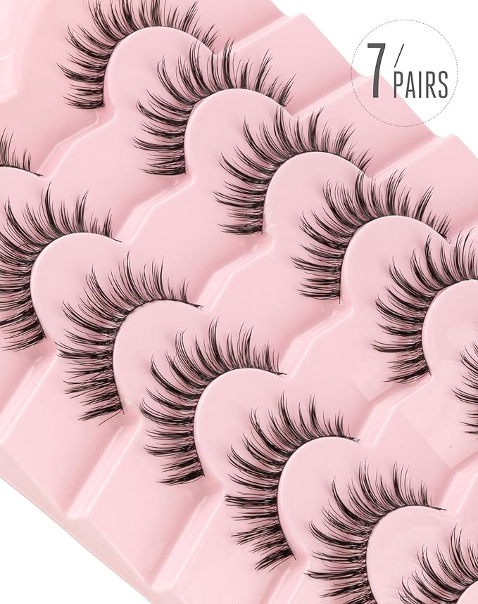 Korean Natural Lashes Japanese Spiky False Eyelashes Wispy Strip Lashes M-18