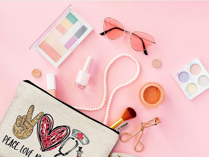 QGFM Nurse Gifts for Women: Nurses' Makeup Bags With Zipper