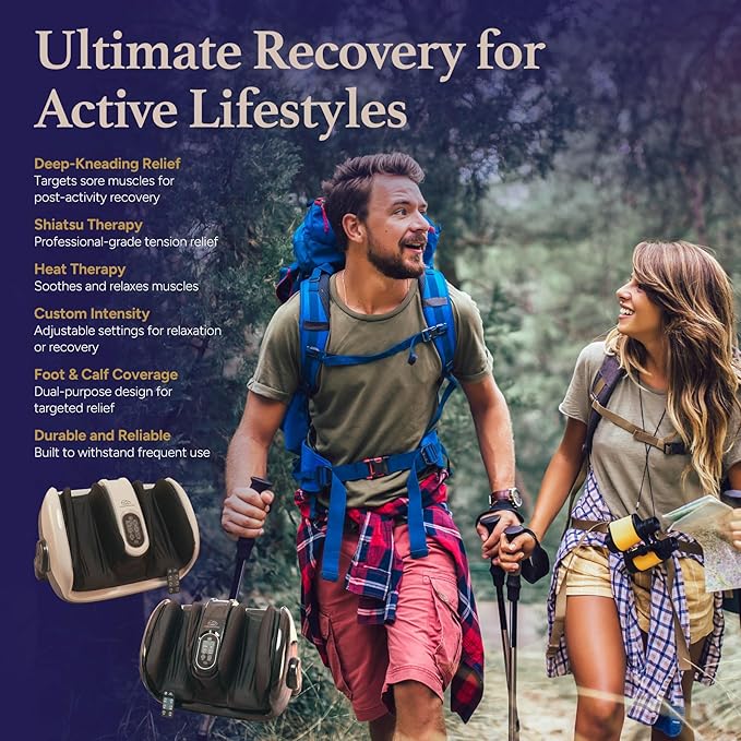 Cloud Massage Shiatsu Foot Massager with Heat – Deep Kneading for Pain Relief – Perfect for Father’s Day, Circulation & Relaxation – Ideal for Plantar Fasciitis, Neuropathy & Arthritis