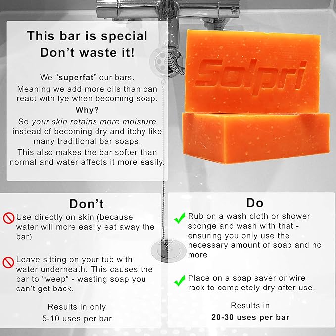 Solpri Shield Athletic Tea Tree Soap Bar with Lemongrass & Eucalyptus – 4 oz (6 Pack) – Deep-Cleansing Natural Bar for Sweat, Odor & Itch-Prone Skin – Made in USA