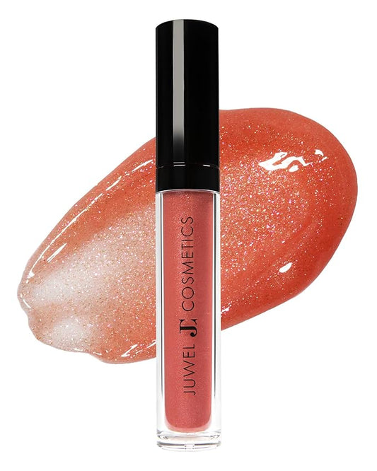 Juwel Cosmetics Ultra Lip Gloss, Gloss for Dry Lips, High Shine, Smooth Finish Moisturizing Lip Gloss with Beeswax, Castor Oil and Vitamin E, Vegan, Talc-free, Booty