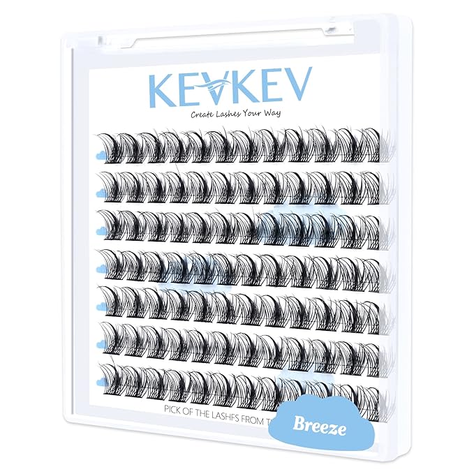 Lash Clusters 84 Pcs Cluster Lashes Eyelash Clusters DIY Cluster Eyelash Extensions Individual Lashes Thin Band & Soft(Breeze,D-16mm)