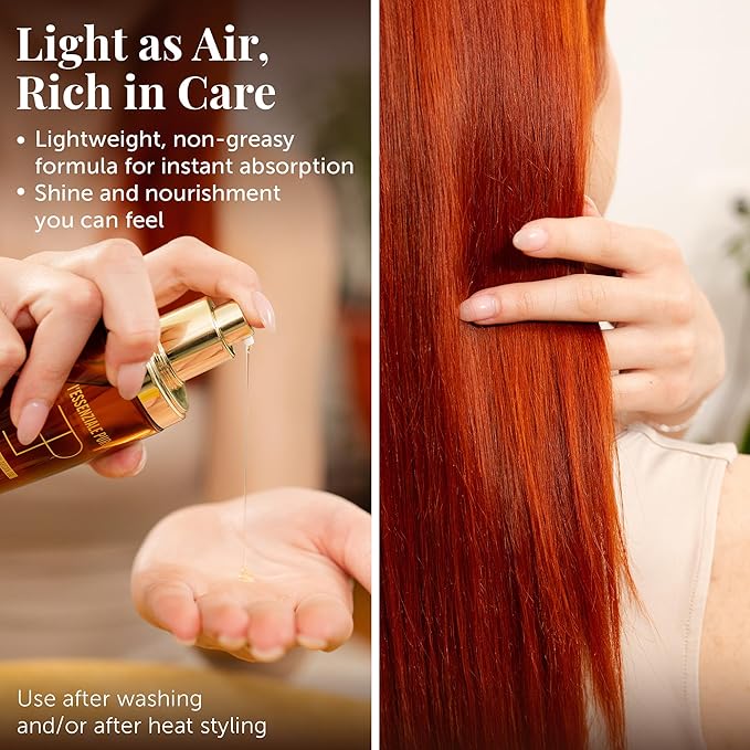 Dubai Premium Moroccan Argan Hair Oil & Body Elixir - Lightweight Treatment for Dry Damaged Hair, Split Ends - Controls Frizz, Boosts Shine, Hydrates Skin - 100 mL (3.38 Fl Oz) - (Bottle Only)