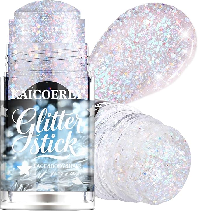 Dazzle Body Glitter Gel, Rave Music Festival Singer Concert Body Glitter for Face Body Hair, Chameleon Color Changing Glitter Gel for Rave Party Sequins Accessories Shimmer Makeup #14