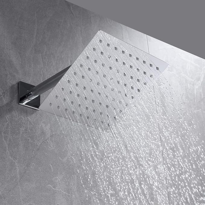 sumerain Tub and Shower Faucet with Waterfall Tub Spout, Anti-scalding Pressure Balance Valve, Chrome Finish