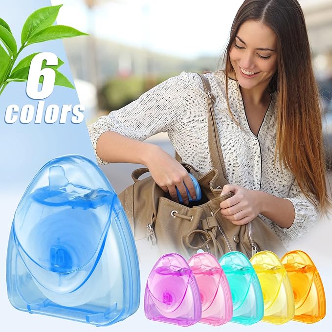 Patelai 48 Boxes Dental Floss Bulk Each 54 Yards/50 M Mint Waxed Mini Travel Size Tooth Floss Picks Pack Individually Wrapped for Adults Homeless Teeth Protection