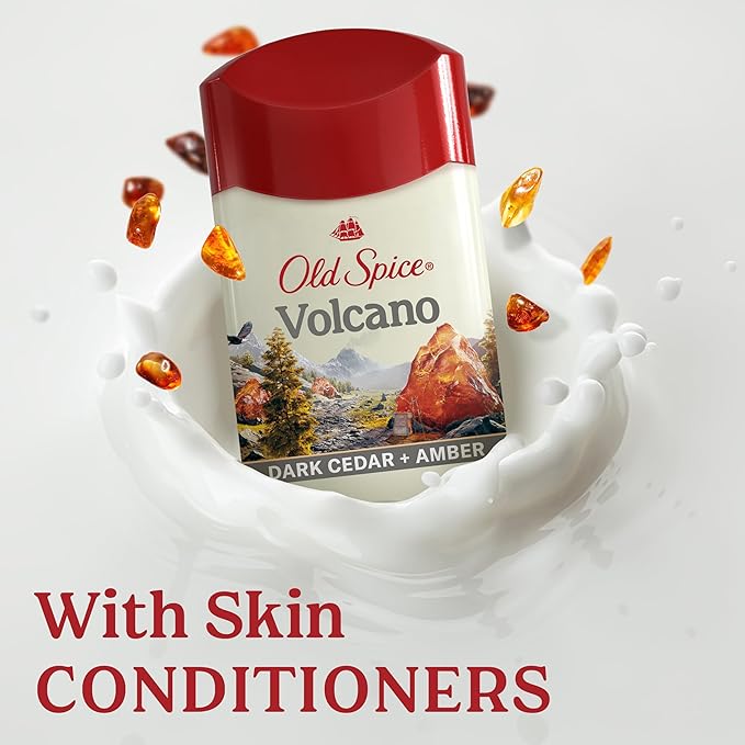 Old Spice Men's Antiperspirant & Deodorant Volcano with Charcoal, 48 Hr Odor Protection, 2.6oz (Pack of 3)