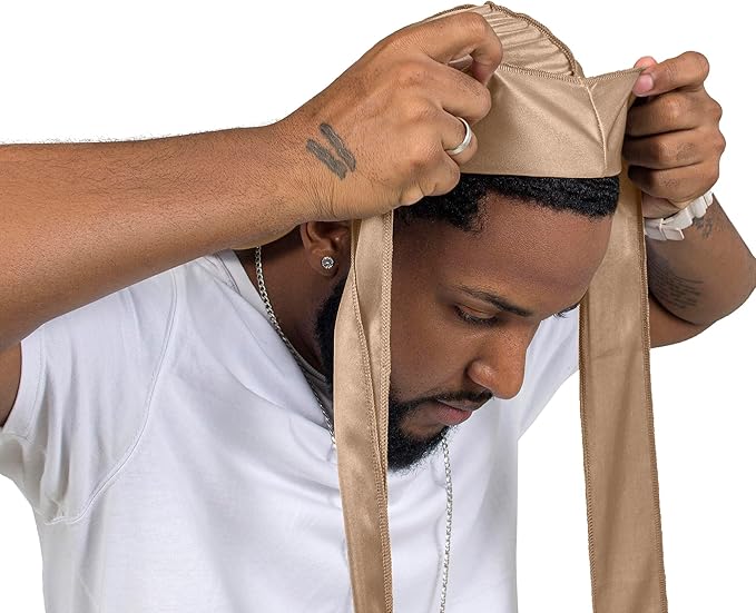 ForceWave Silky Durag for Men Wave Cap Satin Dorag for Men Women 360 Wave