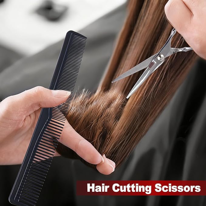 Hair Cutting Scissors kit Professional Home Hair Cutting Barber Grooming Thinning Shears Set Hair Cutting Scissors Shears Kit (Silver)