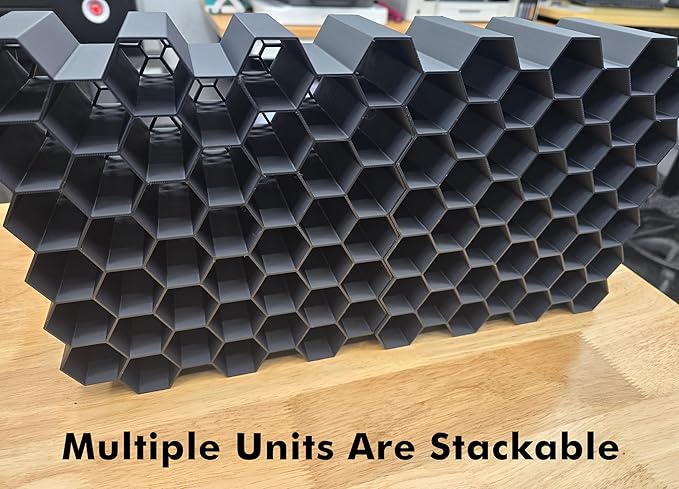 HexRacks Hair Dye Holder - Shades EQ & More - Wall Mountable or Stackable - Hair Sylist Dye Holder Rack | Holds 42 Bottles Per Section