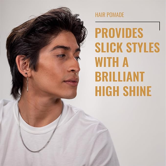 Fix Your Lid Hair Pomade for Men - Water Based Pomade Medium Hold High Shine - Easy to Wash Out - All Hair Types - 3.75oz