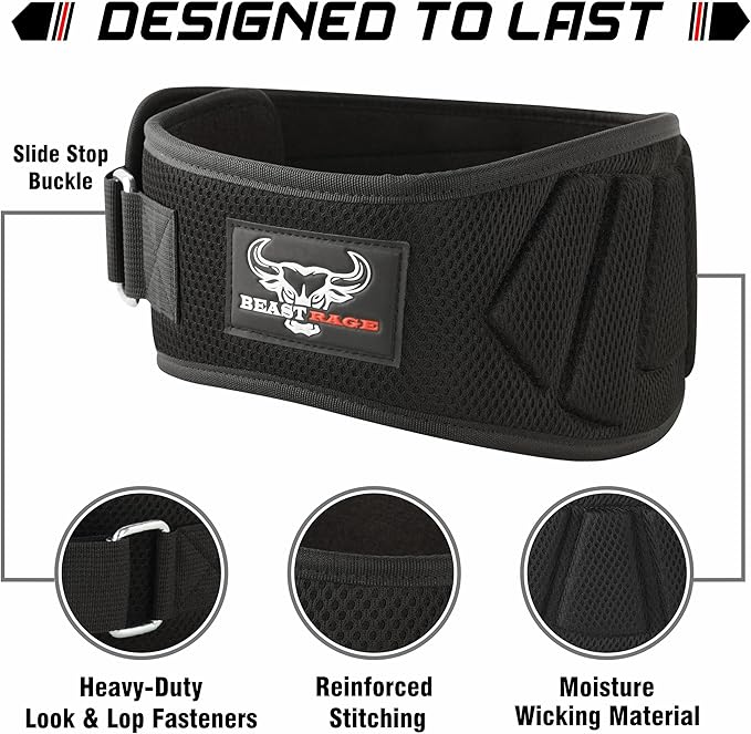 BEAST RAGE Quick Locking Belt for Weightlifting