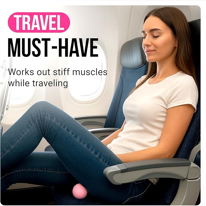 3 in 1 Massage Ball Set - Lacrosse Balls for Myofascial Release, Back Pain Relief, Face Fitness, Trigger Points, Yoga, Physical Therapy, Muscle Recovery and Soft Deep Tissue Massage (Pink)
