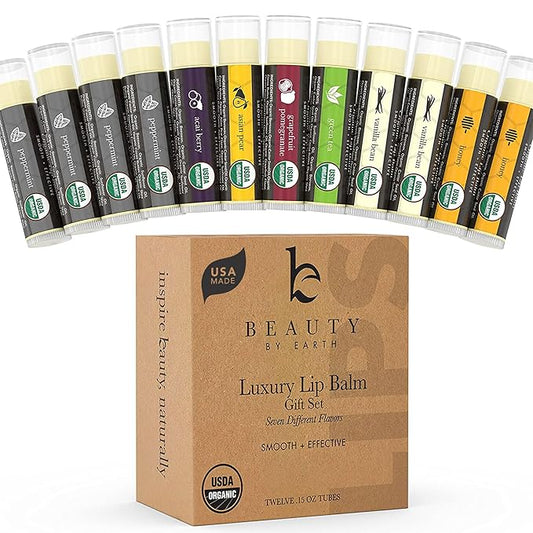 Natural lip balm chapstick pack