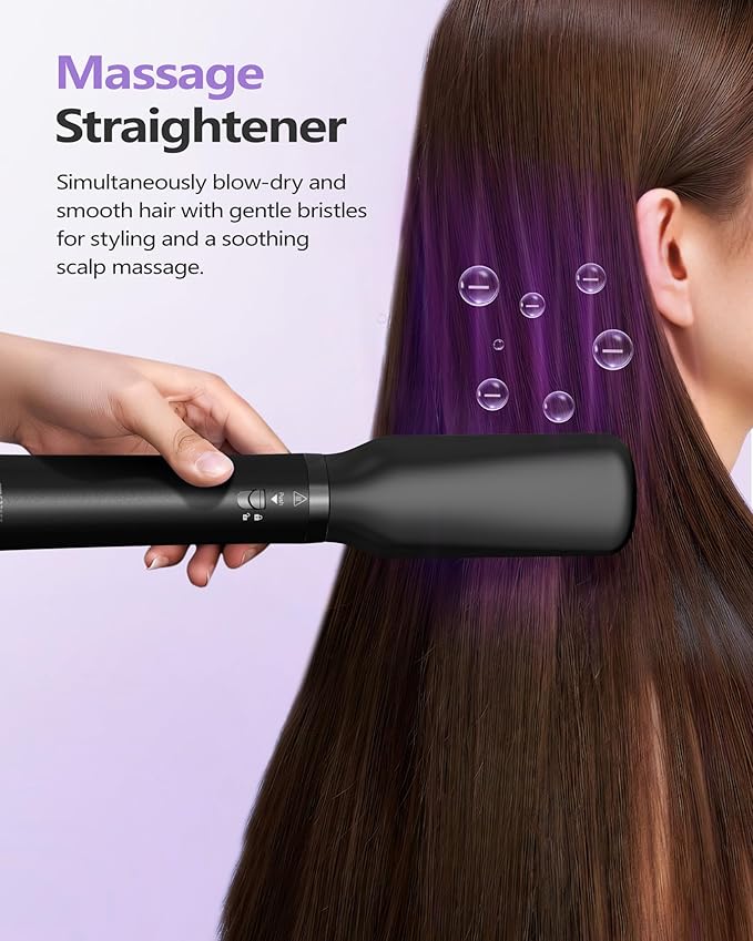 TASNEEM Hair Dryer Brush, 7 in 1 Pro Hot Air Styler for Hair Styler, Rotating Hair Dryer Brush, Auto-Wrap Curlers,Paddle Brush for Fast Blow Dry & Curling Volumizing Straightening with Travel Case