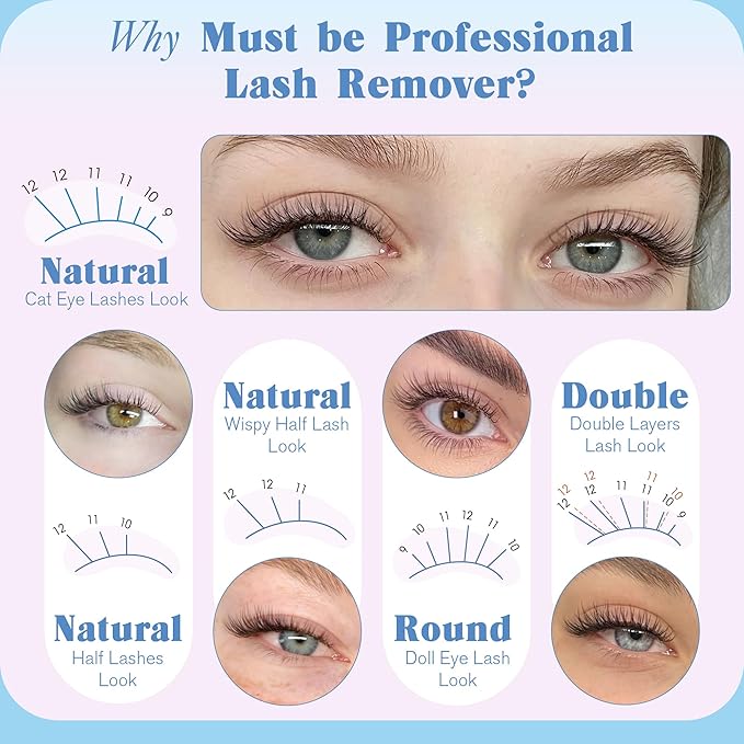 Natural Short Lash Clusters 9-12MM for Clean Eye Makeup Cluster Eyelash Extensions C-curly Wispy Eyelash Clusters Individual Lashes DIY Lash Extension at Home for Beginners by Newcally