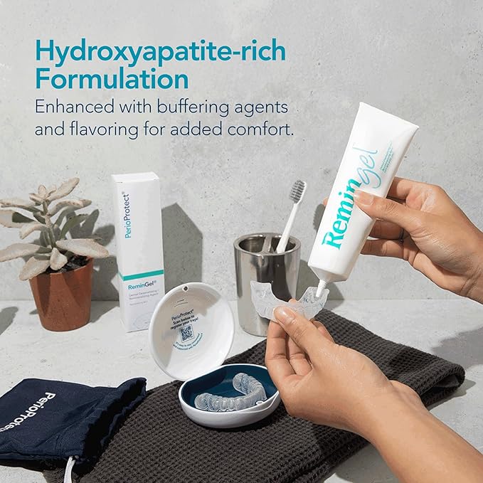 ReminGel Hydroxyapatite Tooth Remineralization Gel - Strengthen Enamel, Repair Teeth & Reduce Sensitivity - Fluoride-Free Remineralizing Treatment for Tooth Decay Prevention