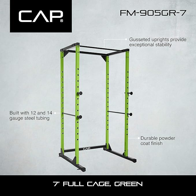 CAP Barbell Full Cage Power Rack Color Series 6' or 7' Options