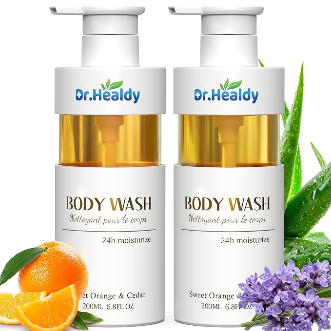Body Wash with Pump Relaxing Citrus & Cedar,Healthy-Looking Skin Gentle Skin Cleanser with 24hr Moisturizing,Paraben and Phthalate Free 13.6 FL Oz (Pack of 2)