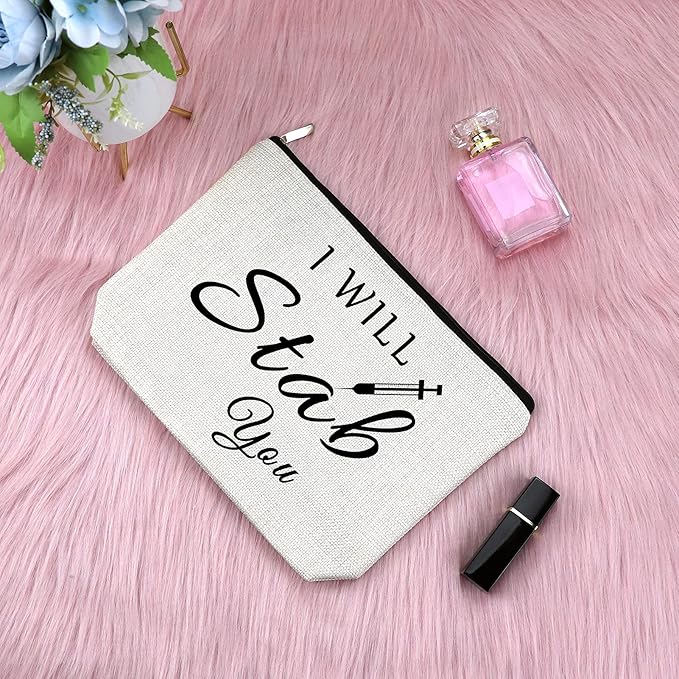 Sfodiary Nurse Appreciation Gifts Makeup Bag Nursing School Graduation Gifts for Nursing Students Nurse Practitioners Birthday Christmas Nurse Week Present Travel Cosmetic Pouch