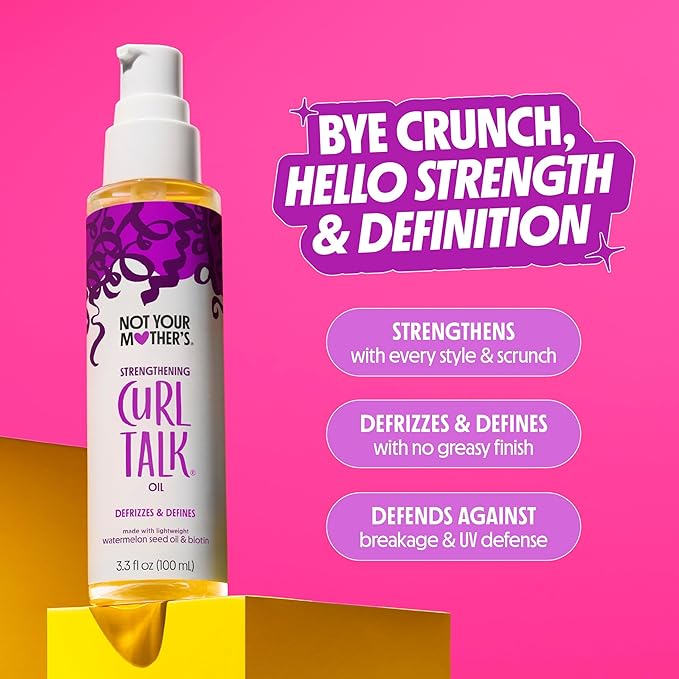 Not Your Mother's Curl Talk Strengthening Oil (2-Pack) - 3.3 fl oz Each - Nourishing, Frizz-Control, and Strengthening Oil for Curls