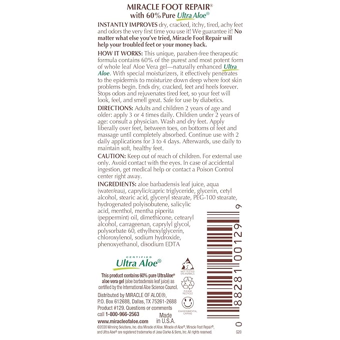 Heel Balm for Dry Cracked Feet – Miracle Heel Stick with Foot Repair Cream – Repairs Dry, Cracked Heels & Feet – Ultra Aloe Formula Moisturizes, Softens & Restores – Ideal for All Ages