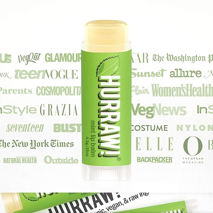 Hurraw! Mint Lip Balm, 2 Pack: Palm
