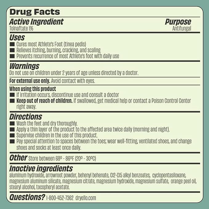 Athlete’s Foot Treatment Stick – Antifungal Stick for Athlete’s Foot, Tolnaftate 1%, Easy Glide-On No Mess Application – 4 Sticks in Total (2-Pack)