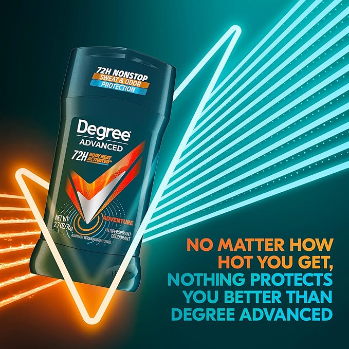Degree Men Advanced Protection Antiperspirant Deodorant, Adventure, 2.7 oz, 2-Pack