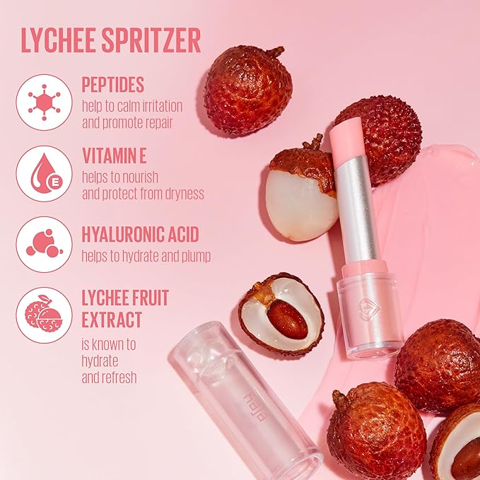 Kaja Juicy Glass Lip Balm | Plumping Lip Gloss Hydrating Lip Balm, Korean Beauty Tinted Lip Care, Moisturizing Lip Products, Nourishing Lip Moisturizer, Radiant Glow | Lychee Spritzer, 0.15 oz