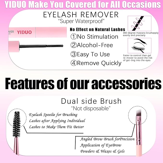 Lash Clusters Kit with Spikes Bottom clusters Eyelash Extensions 808Pcs with 2X Bond&Seal 60D/80D/100D 3D Volume D Curl Wispy DIY Individual Lashes Large Pack for Beginners Choice