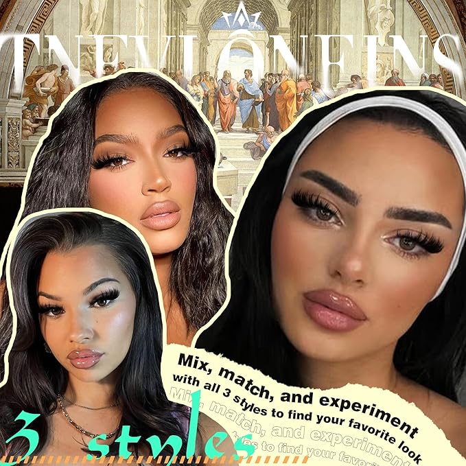 180D+260D+300D Lash Clusters with Spikes 14-22MM Thick Eyelash Clusters Mink Cluster Eyelash Extensions Volume Individual Lash Extension D-Curly Clusters Lashes Dramatic by TNFVLONEINS