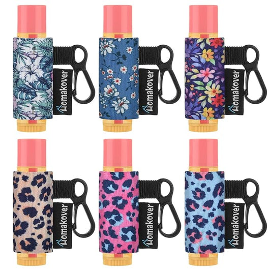 6 Pack Compact Clip-On Chapstick Holder Balm