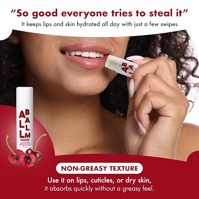 Zizia Cherry Multi All Balm Stick – Moisturizing and Hydrating Stick for Lips, Hands & Body – with Shea Butter, Jojoba Oil, Aloe Vera, Calendula – Beauty Moisturizer - Travel Essentials - 0.5 oz