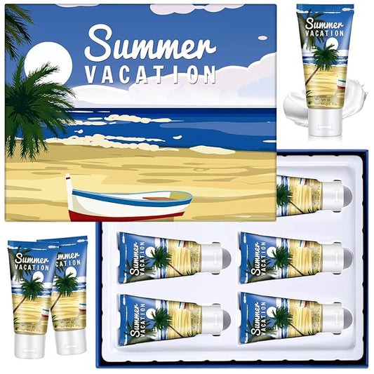 6 Pcs Halloween Gifts Travel Size Sunscreen Spf 30 Mini Sunscreen Lotion 1oz Travel Water Resistant Sunscreen Lotion for Halloween Party Favors(Summer Vacation)