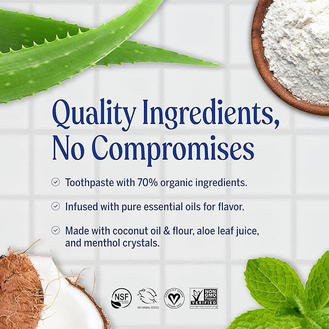 Dr. Bronner’s All-One Toothpaste 3-Pack Variety– (Peppermint, Cinnamon, Anise, 5oz Each)– 70% Organic Ingredients, SLS Free Toothpaste, Fluoride Free, Natural, Vegan, Gentle for Sensitive Teeth
