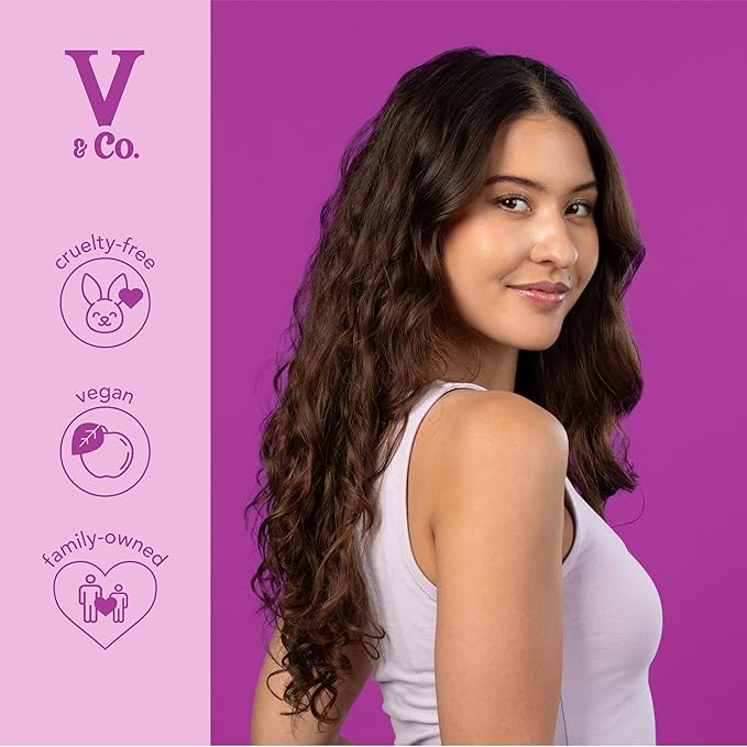 V&Co. Beauty Thickening Hair Shampoo & Conditioner Set (12 Oz. Each) with Peptide Technology, Biotin and Coconut Oil, Sulfate Free Shampoo & All Natural Conditioner for Thickening Hair, Builds Density