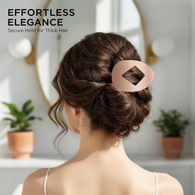 Hair Clips for Women Girls - 12 Pcs 3 Styles Plastic Hair Accessories, Strong Hold Lay Down Matte Flat Claw Clips for Thick Thin Hair Daily Styling