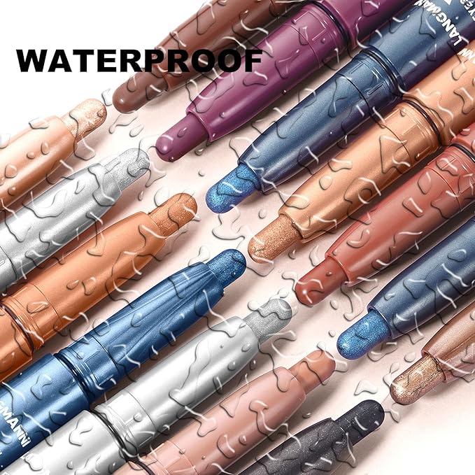 Brown Eyeshadow Stick Makeup,Matte Cream Eye Shadow Pencil,High Pigmented Crease proof Glitter Eye Shadow Brightener Stick,Waterproof Long Lasting Eye Highlighter Crayon Eyeliner