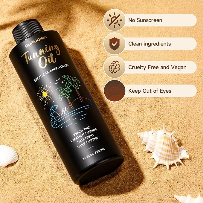 Rupuqira Spray Tan Solution 8.5 fl.oz. - Bronze Self Tanning Lotion- Professional Sunless Tanning Formula for Deep Natural Bronze Glow, Streak-Free, Fast-Drying, Long-Lasting Color