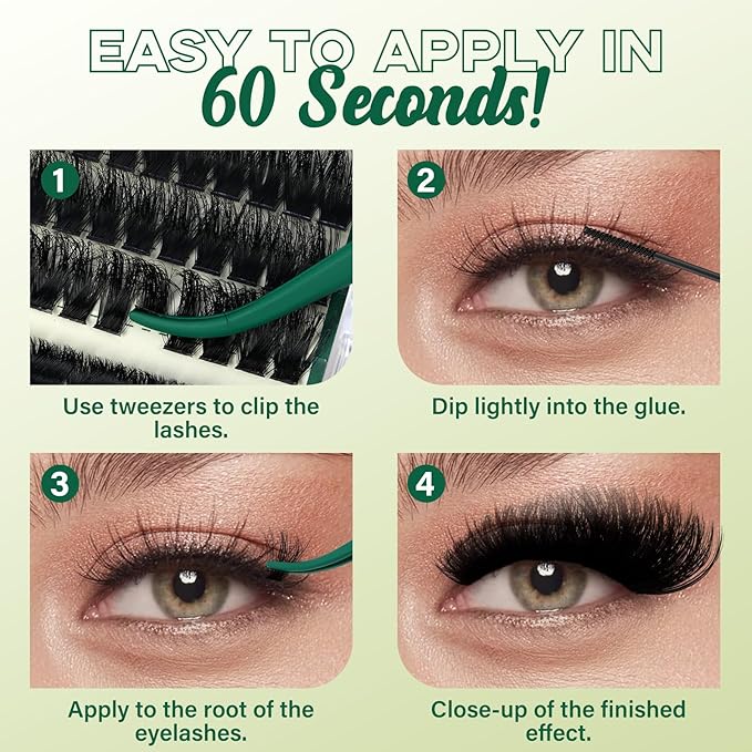 KEYYOU Lash Clusters 3D Effect Eyelash Clusters 231pcs 100D200D D Curl 8-16MIX Individual Lashes Wispy Lashes Volume Cluster Lashes Natural Soft DIY Lash Extension(3D-100D200D-D-8-16MIX)