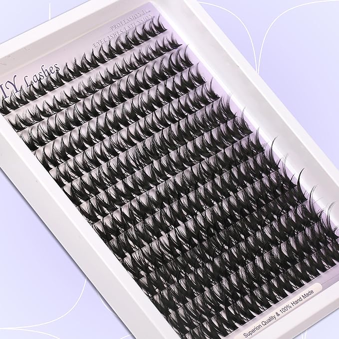 Lash Cluster Eyelash Extension Kit Natural Wispy Lash Clusters Kit Lash Extension Kit Manga Individual Lashes 140pcs C-Curly 8-16mm Individual Lashes