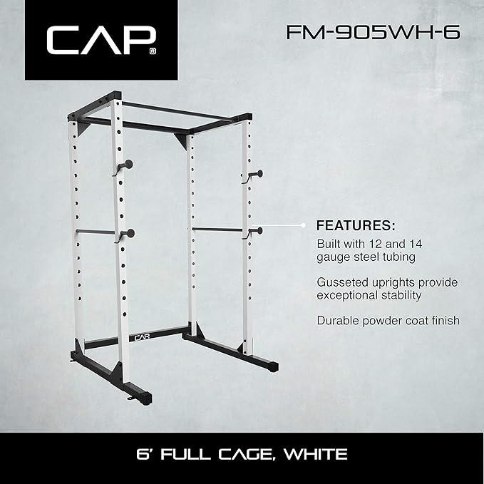 CAP Barbell Full Cage Power Rack Color Series 6' or 7' Options