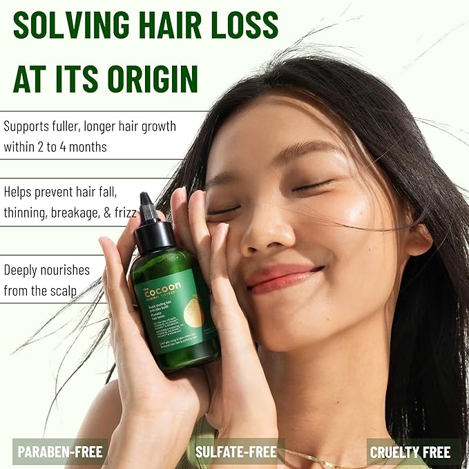 Cocoon Ultimate Hair Repair Set (SAVE 30%): Pomelo Tonic 4.7 fl oz, Shampoo & Conditioner 16.9 fl oz each, and Hair Mask 6.7 fl oz