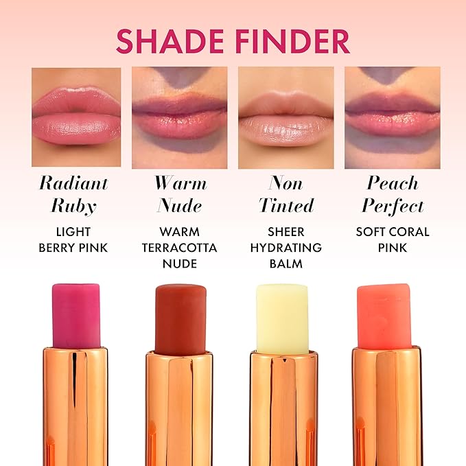 Clinexil Tinted Lip Balm – Anti-Wrinkle Lip Treatment with Deep Hydration & Long-Lasting Moisture. Natural Skincare with Cold Pressed oils – Clean, Non-Toxic Lip Care – 002 Peach Perfect