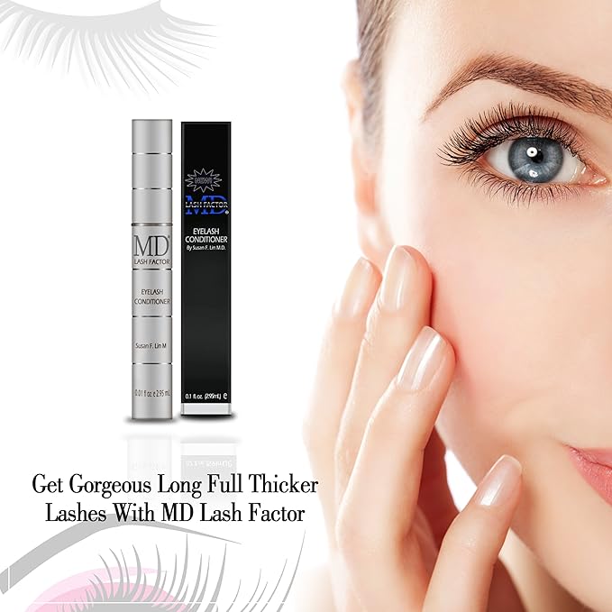 MD Lash Factor Eyelash Conditioner Advanced Lash Enhancing Serum for Longer Thicker Fuller Looking Lashes Cruelty-Free for Sensitive Eyes 0.05 fl oz Trial Size
