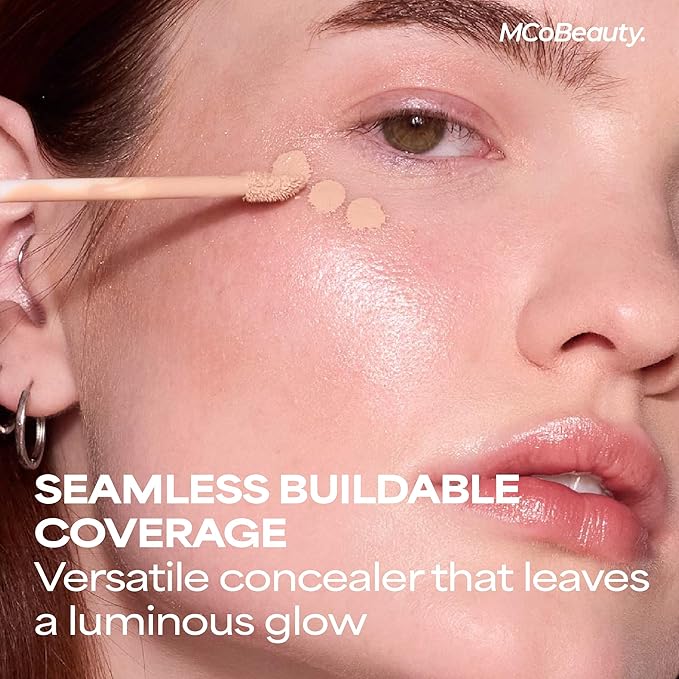 MCoBeauty - Brighten & Perfect Cream Concealer - 2.5 Light Natural - Hydrating Corrector Medium Coverage Blemish & Under Eye Concealer - With Vitamin E, Hyaluronic Acid & Aloe Vera
